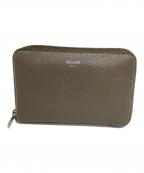 CELINEセリーヌ）の古着「ラウンドジップウォレット」｜グレー
