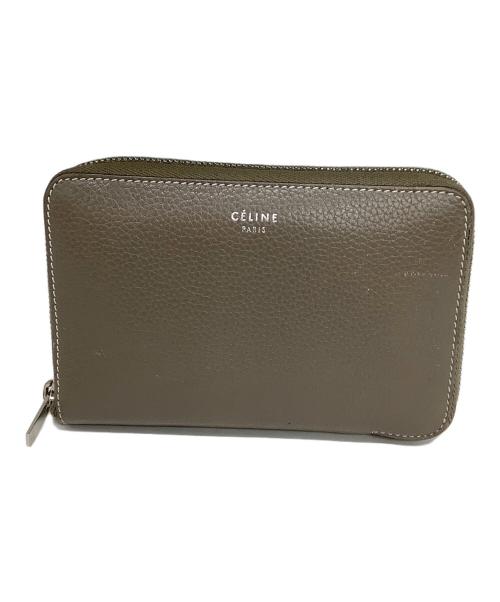 CELINE（セリーヌ）CELINE (セリーヌ) ラウンドジップウォレット グレーの古着・服飾アイテム