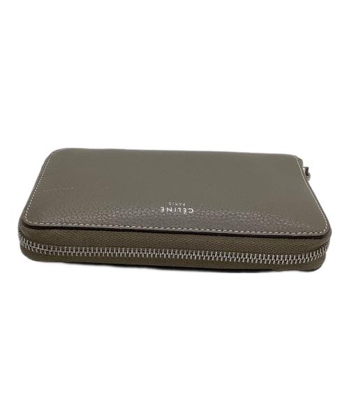 CELINE（セリーヌ）CELINE (セリーヌ) ラウンドジップウォレット グレーの古着・服飾アイテム