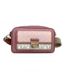 MICHAEL KORS（マイケル・コース）の古着「ショルダーバッグ  ブラッドショー」｜ピンク×ホワイト