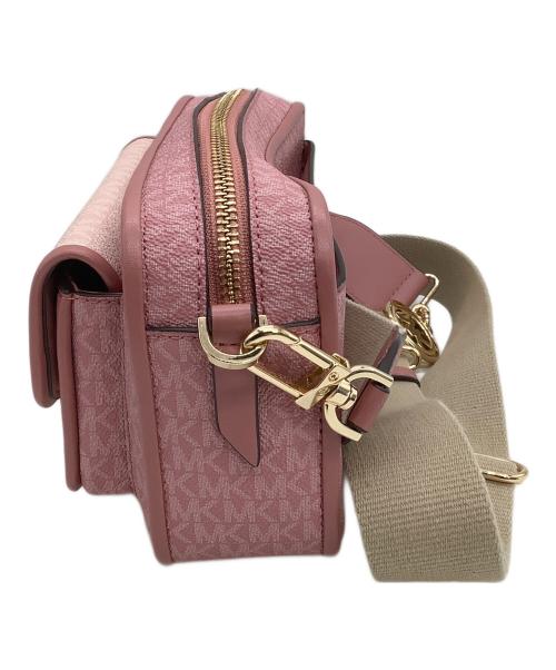 MICHAEL KORS（マイケル・コース）MICHAEL KORS (マイケル・コース) ショルダーバッグ  ブラッドショー ピンク×ホワイトの古着・服飾アイテム