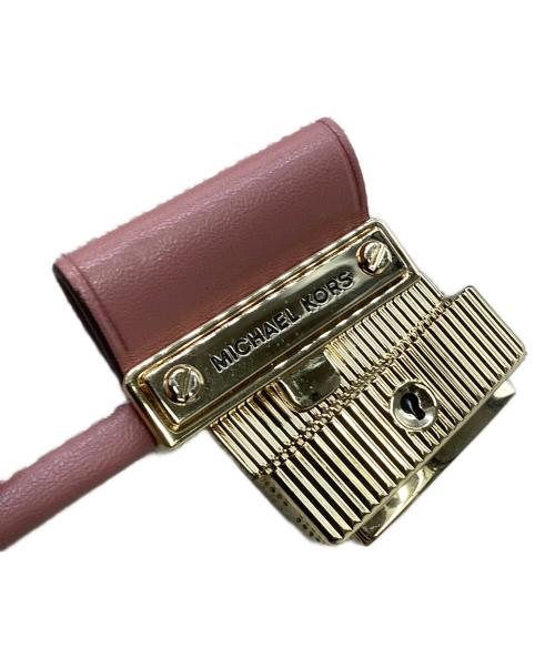 MICHAEL KORS（マイケル・コース）MICHAEL KORS (マイケル・コース) ショルダーバッグ  ブラッドショー ピンク×ホワイトの古着・服飾アイテム