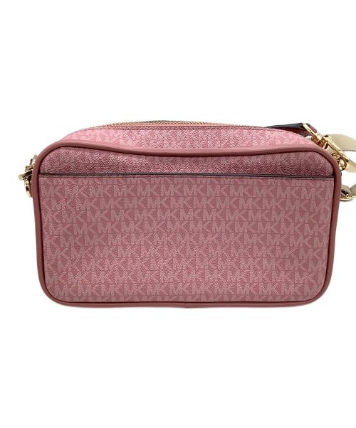 MICHAEL KORS（マイケル・コース）MICHAEL KORS (マイケル・コース) ショルダーバッグ  ブラッドショー ピンク×ホワイトの古着・服飾アイテム