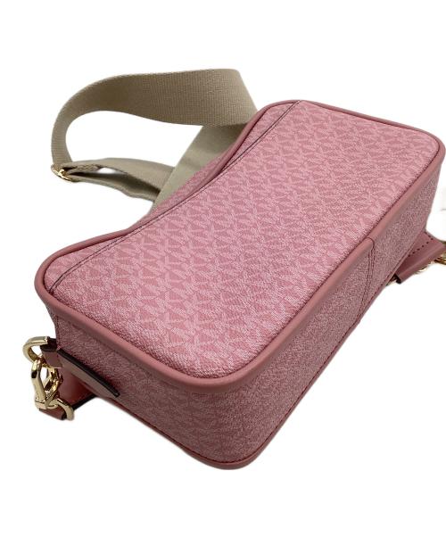 MICHAEL KORS（マイケル・コース）MICHAEL KORS (マイケル・コース) ショルダーバッグ  ブラッドショー ピンク×ホワイトの古着・服飾アイテム