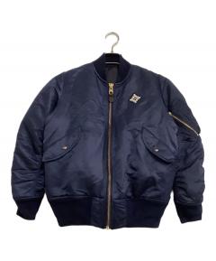 A.P.C. MA-1ジャケット ネイビー Mサイズ 中古・古着通販】A.P.C. (アーペーセー) 中綿MA-1ジャケット ネイビー