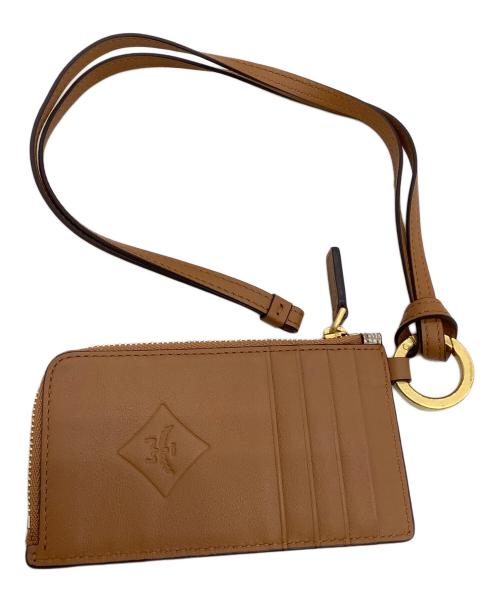 MCM（エムシーエム）MCM (エムシーエム) ジップカードケース　ランヤード ブラウンの古着・服飾アイテム