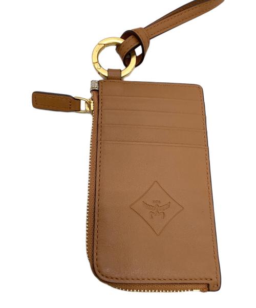 MCM（エムシーエム）MCM (エムシーエム) ジップカードケース　ランヤード ブラウンの古着・服飾アイテム