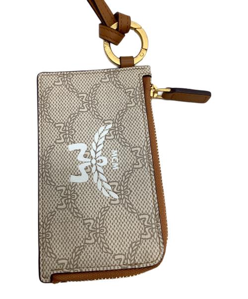 MCM（エムシーエム）MCM (エムシーエム) ジップカードケース　ランヤード ブラウンの古着・服飾アイテム