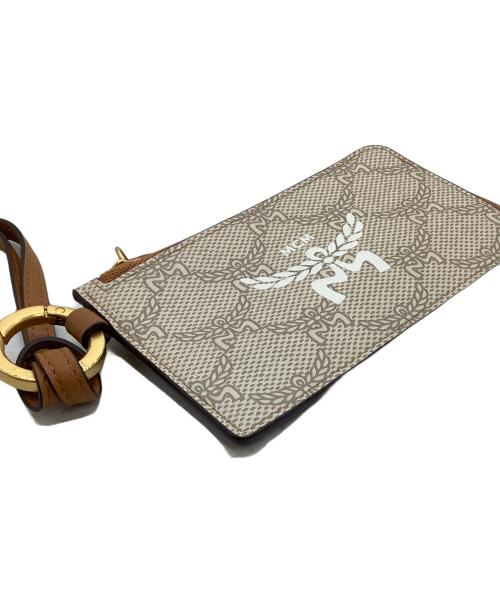 MCM（エムシーエム）MCM (エムシーエム) ジップカードケース　ランヤード ブラウンの古着・服飾アイテム
