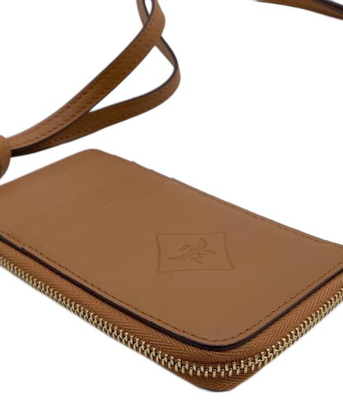 MCM（エムシーエム）MCM (エムシーエム) ジップカードケース　ランヤード ブラウンの古着・服飾アイテム