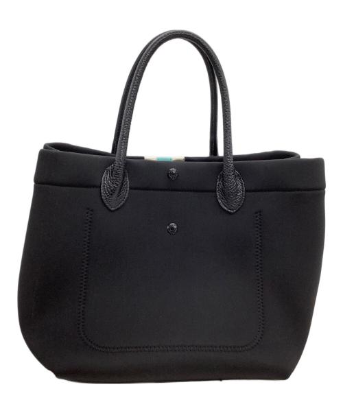 A.D.M.J.（エーディーエムジェイ）A.D.M.J. (エーディーエムジェイ) ハンドバッグ マジックライト センターリボントートM ブラックの古着・服飾アイテム