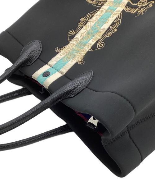 A.D.M.J.（エーディーエムジェイ）A.D.M.J. (エーディーエムジェイ) ハンドバッグ マジックライト センターリボントートM ブラックの古着・服飾アイテム