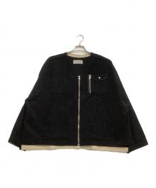 EESETT&Co（イーセットアンドコー）の古着「ノーカラージャケット」｜ブラック