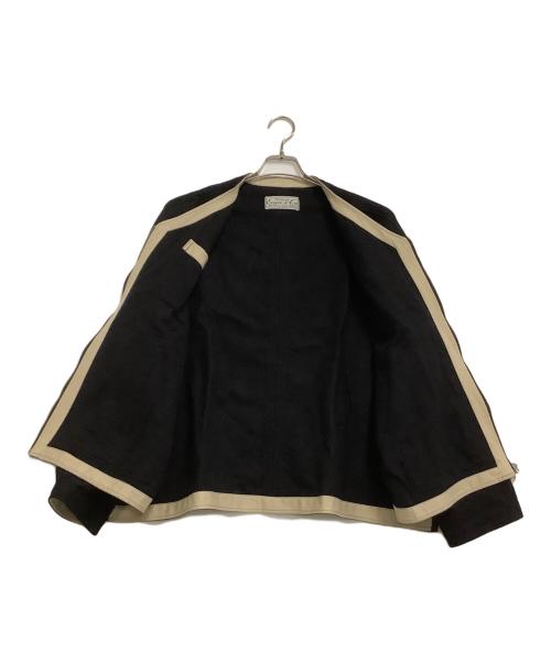 EESETT&Co（イーセットアンドコー）EESETT&Co (イーセットアンドコー) ノーカラージャケット ブラック サイズ:34の古着・服飾アイテム