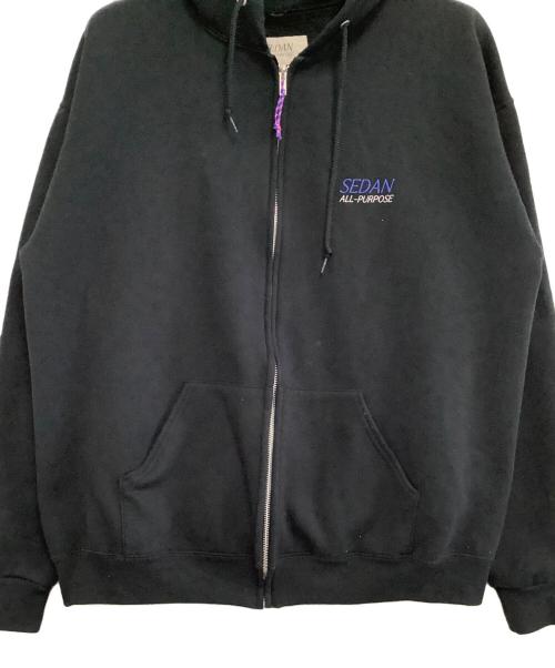 SEDAN ALL-PURPOSE（セダンオールパーパス）SEDAN ALL-PURPOSE (セダンオールパーパス) ジップアップジャケット ブラック サイズ:XLの古着・服飾アイテム