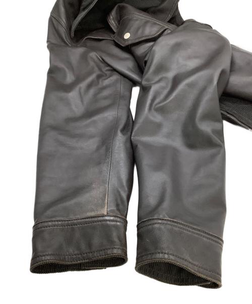 HERIOT（ヘリオット）HERIOT (ヘリオット) リバーシブルレザージャケット ブラック×グレー サイズ:Lの古着・服飾アイテム