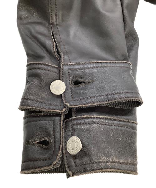 HERIOT（ヘリオット）HERIOT (ヘリオット) リバーシブルレザージャケット ブラック×グレー サイズ:Lの古着・服飾アイテム