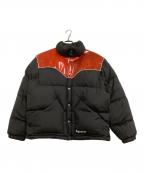 SUPREMEシュプリーム）の古着「ダウンジャケット　Glitter Yoke Down Puffer Jacket　22AW」｜レッド×ブラック