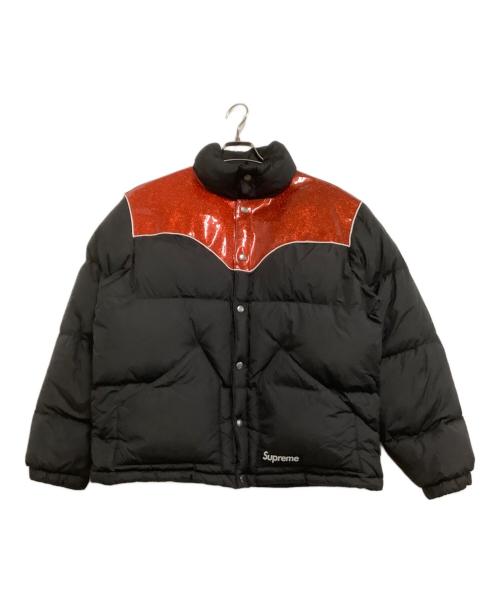 SUPREME（シュプリーム）SUPREME (シュプリーム) ダウンジャケット　Glitter Yoke Down Puffer Jacket　22AW レッド×ブラック サイズ:Sの古着・服飾アイテム