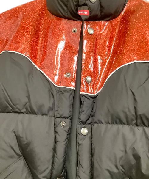 SUPREME（シュプリーム）SUPREME (シュプリーム) ダウンジャケット　Glitter Yoke Down Puffer Jacket　22AW レッド×ブラック サイズ:Sの古着・服飾アイテム