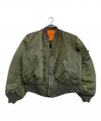 ALPHAアルファ）の古着「MA-1ジャケット」｜グリーン