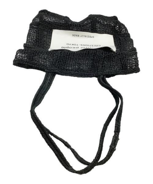 beautiful people（ビューティフルピープル）beautiful people (ビューティフルピープル) メッシュバッグ ブラック×ホワイトの古着・服飾アイテム