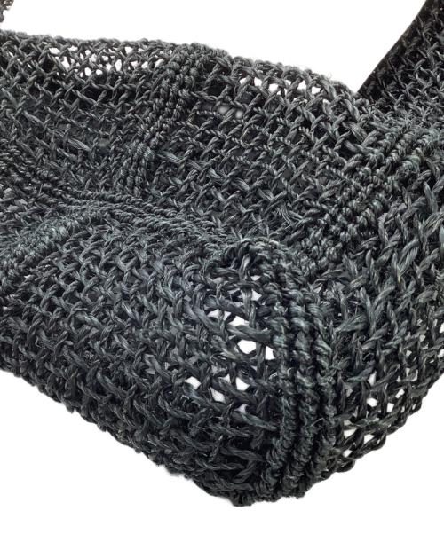 beautiful people（ビューティフルピープル）beautiful people (ビューティフルピープル) メッシュバッグ ブラック×ホワイトの古着・服飾アイテム