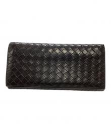 BOTTEGA VENETA（ボッテガベネタ）の古着「長財布 イントレチャート」｜ブラウン