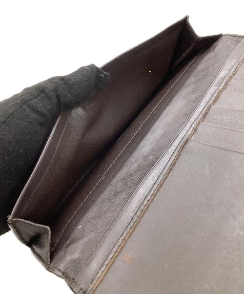BOTTEGA VENETA（ボッテガベネタ）BOTTEGA VENETA (ボッテガベネタ) 長財布 イントレチャート ブラウンの古着・服飾アイテム