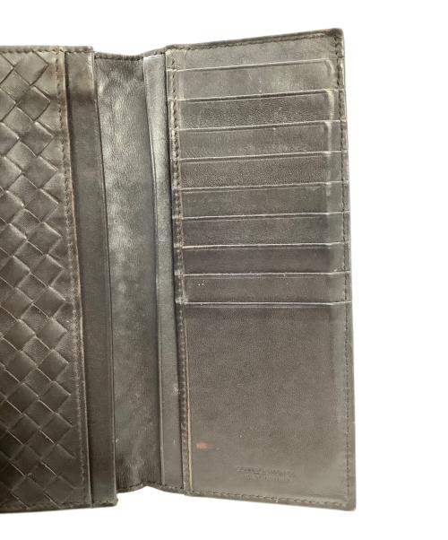 BOTTEGA VENETA（ボッテガベネタ）BOTTEGA VENETA (ボッテガベネタ) 長財布 イントレチャート ブラウンの古着・服飾アイテム