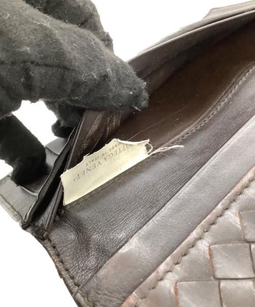 BOTTEGA VENETA（ボッテガベネタ）BOTTEGA VENETA (ボッテガベネタ) 長財布 イントレチャート ブラウンの古着・服飾アイテム