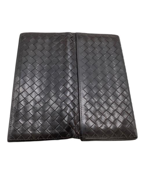 BOTTEGA VENETA（ボッテガベネタ）BOTTEGA VENETA (ボッテガベネタ) 長財布 イントレチャート ブラウンの古着・服飾アイテム