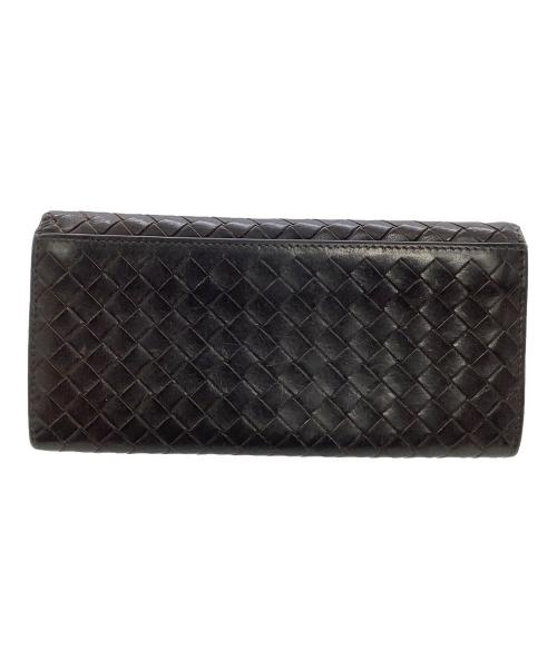 BOTTEGA VENETA（ボッテガベネタ）BOTTEGA VENETA (ボッテガベネタ) 長財布 イントレチャート ブラウンの古着・服飾アイテム
