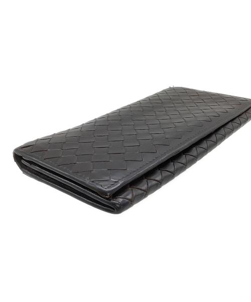 BOTTEGA VENETA（ボッテガベネタ）BOTTEGA VENETA (ボッテガベネタ) 長財布 イントレチャート ブラウンの古着・服飾アイテム