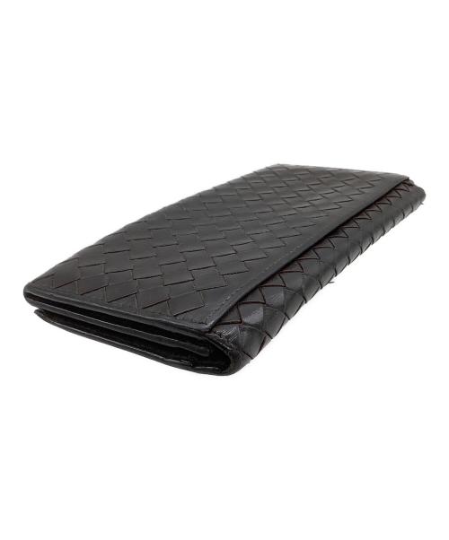BOTTEGA VENETA（ボッテガベネタ）BOTTEGA VENETA (ボッテガベネタ) 長財布 イントレチャート ブラウンの古着・服飾アイテム