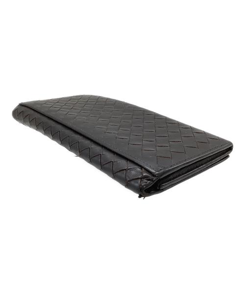 BOTTEGA VENETA（ボッテガベネタ）BOTTEGA VENETA (ボッテガベネタ) 長財布 イントレチャート ブラウンの古着・服飾アイテム