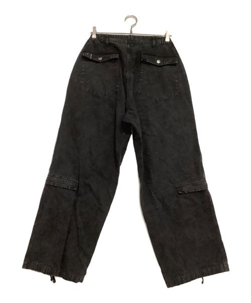 MSML（エムエスエムエル）MSML (エムエスエムエル) デニムカーゴパンツ GARMENT DYE CARGO PANTS ブラック サイズ:Sの古着・服飾アイテム