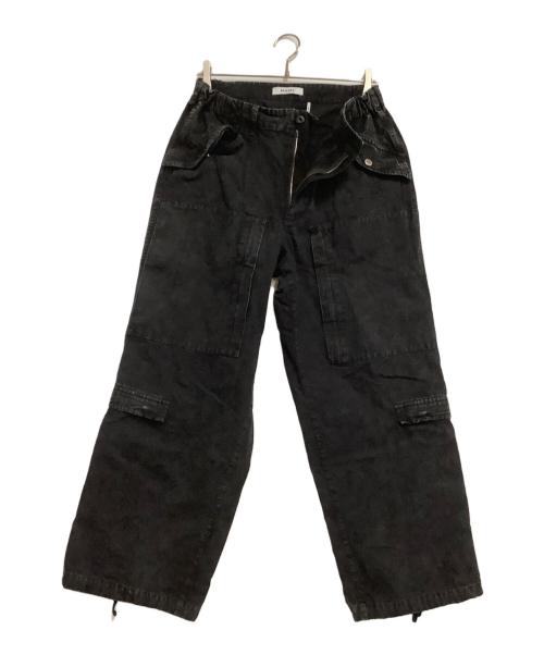 MSML（エムエスエムエル）MSML (エムエスエムエル) デニムカーゴパンツ GARMENT DYE CARGO PANTS ブラック サイズ:Sの古着・服飾アイテム