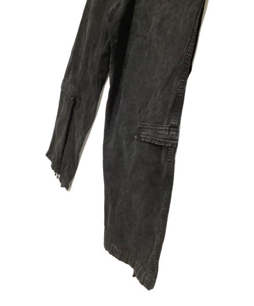 MSML（エムエスエムエル）MSML (エムエスエムエル) デニムカーゴパンツ GARMENT DYE CARGO PANTS ブラック サイズ:Sの古着・服飾アイテム