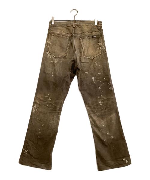 KAMIYA（カミヤ）KAMIYA (カミヤ) サージプリントパンツ ブラウン サイズ:Mの古着・服飾アイテム