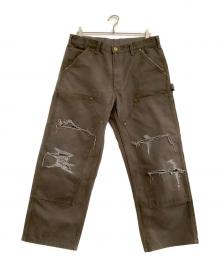 KAMIYA（カミヤ）の古着「ペインターデニムパンツ」｜ブラウン