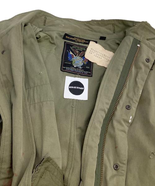 Moonage Devilment（ムーンエイジデビルメント）Moonage Devilment (ムーンエイジデビルメント) Resurrection (レザレクション) ダメージ加工ミリタリージャケット　LINK by EGO TRIPPING カーキ サイズ:46の古着・服飾アイテム