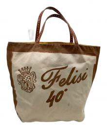 Felisi（フェリージ）の古着「リバーシブルトートバッグ　40周年記念モデル」｜イエロー×ブラウン