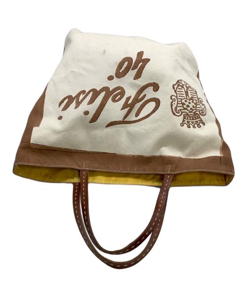 Felisi（フェリージ）Felisi (フェリージ) リバーシブルトートバッグ　40周年記念モデル イエロー×ブラウンの古着・服飾アイテム