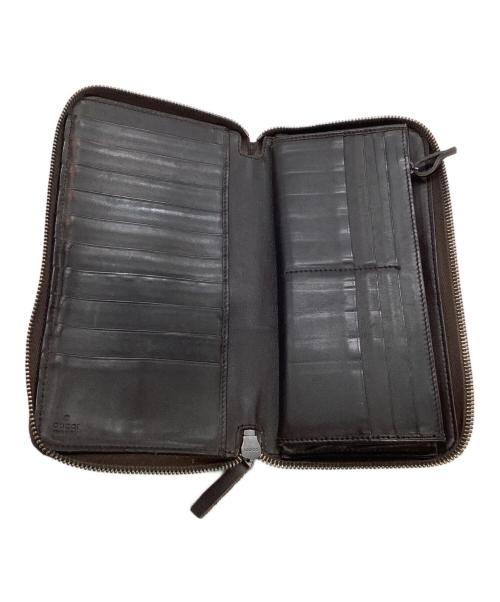 GUCCI（グッチ）GUCCI (グッチ) 長財布　グッチシマ 付属品	本体のみ ブラウンの古着・服飾アイテム