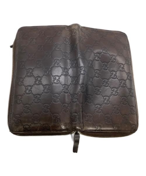 GUCCI（グッチ）GUCCI (グッチ) 長財布　グッチシマ 付属品	本体のみ ブラウンの古着・服飾アイテム