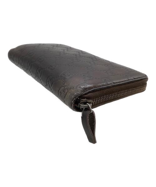 GUCCI（グッチ）GUCCI (グッチ) 長財布　グッチシマ 付属品	本体のみ ブラウンの古着・服飾アイテム