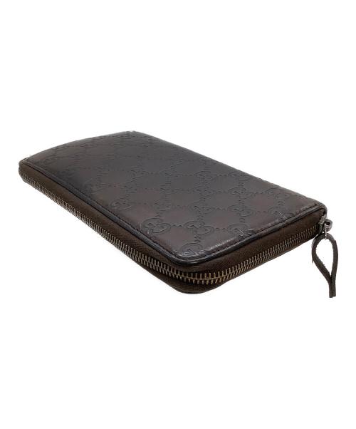 GUCCI（グッチ）GUCCI (グッチ) 長財布　グッチシマ 付属品	本体のみ ブラウンの古着・服飾アイテム