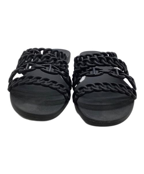 HERMES（エルメス）HERMES (エルメス) ラバーサンダル ブラック サイズ:36の古着・服飾アイテム