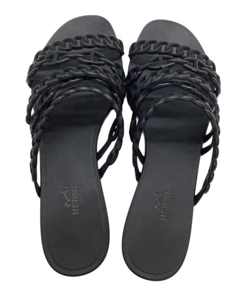 HERMES（エルメス）HERMES (エルメス) ラバーサンダル ブラック サイズ:36の古着・服飾アイテム